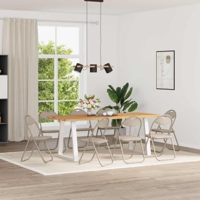 Scaun pliant 8 pcs Nisipiu 48 x 43,5 x 81 cm Piele artificială GartenMobel Dekor