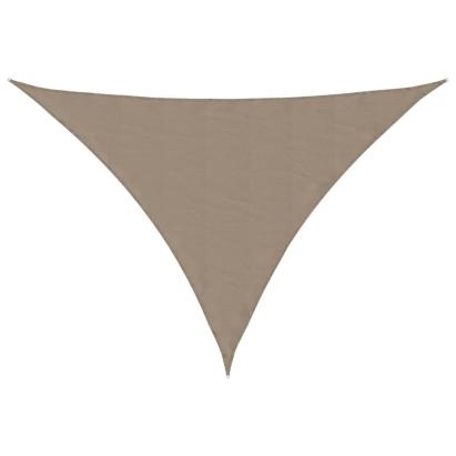 Parasolar gri taupe 3,5x3,5x4,9 m țesătură oxford triunghiular GartenMobel Dekor