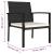 Set de mobilier de grădină, 3 piese, negru, poliratan GartenMobel Dekor