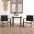 Set de mobilier de grădină, 3 piese, negru, poliratan GartenMobel Dekor