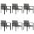 Set mobilier de grădină, 7 piese, gri, poliratan GartenMobel Dekor