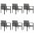 Set mobilier de grădină, 7 piese, gri, poliratan GartenMobel Dekor