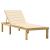 Șezlong cu pernă crem, lemn de pin tratat GartenMobel Dekor