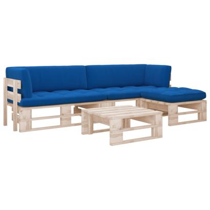 Set mobilier paleți cu perne, 4 piese, lemn de pin tratat GartenMobel Dekor