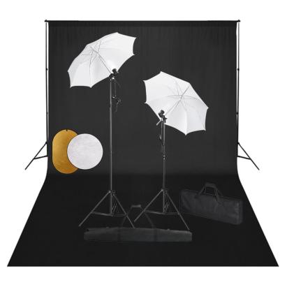 Set studio foto cu lămpi, umbrele, fundal și reflector GartenMobel Dekor