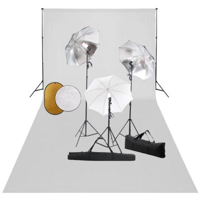 Set studio foto cu lămpi, umbrele, fundal și reflector GartenMobel Dekor