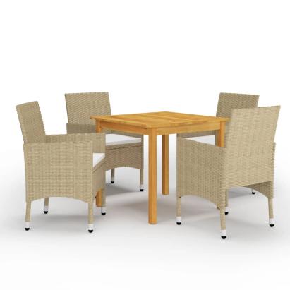 Set mobilier de grădină, 5 piese, bej GartenMobel Dekor