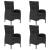 Set mobilier de grădină, 5 piese, negru GartenMobel Dekor