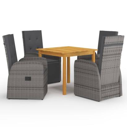 Set mobilier de grădină, 5 piese, gri GartenMobel Dekor