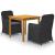 Set mobilier de grădină, 3 piese, negru GartenMobel Dekor