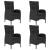 Set mobilier de grădină, 5 piese, negru GartenMobel Dekor