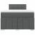 Pat box spring cu saltea, gri închis, 120x200 cm, textil GartenMobel Dekor
