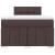 Pat box spring cu saltea, maro închis, 120x200 cm, textil GartenMobel Dekor