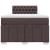 Pat box spring cu saltea, maro închis, 120x200 cm, textil GartenMobel Dekor