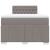 Pat box spring cu saltea, gri taupe, 120x200 cm, textil GartenMobel Dekor
