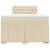 Pat box spring cu saltea, crem, 120x200 cm, textil GartenMobel Dekor