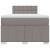 Pat box spring cu saltea, gri taupe, 120x200 cm, textil GartenMobel Dekor