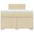 Pat box spring cu saltea, crem, 120x200 cm, textil GartenMobel Dekor