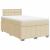 Pat box spring cu saltea, crem, 120x200 cm, textil GartenMobel Dekor