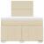 Pat box spring cu saltea, crem, 120x200 cm, textil GartenMobel Dekor