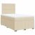 Pat box spring cu saltea, crem, 120x200 cm, textil GartenMobel Dekor