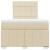 Pat box spring cu saltea, crem, 120x200 cm, textil GartenMobel Dekor