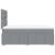 Pat continental cu saltea, gri deschis, 120x200 cm, textil GartenMobel Dekor