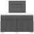 Pat box spring cu saltea, gri închis, 120x200 cm, textil GartenMobel Dekor