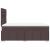 Pat box spring cu saltea, maro închis, 120x200 cm, textil GartenMobel Dekor