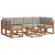 Set de canapele de exterior 7 pcs Gri natural și deschis GartenMobel Dekor