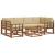 Set de canapele de exterior cu pernă 7 pcs Natural și Bej GartenMobel Dekor