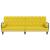Canapea extensibilă cu cotiere, galben deschis, textil GartenMobel Dekor