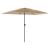 Umbrelă soare de grădină cu stâlp din oțel, maro 300x200x250 cm GartenMobel Dekor
