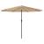 Umbrelă soare de grădină cu stâlp din oțel, maro 388x388x248 cm GartenMobel Dekor