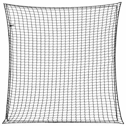 Plasă de remorcă cu funie elastică, negru, 3x3 m, PP GartenMobel Dekor