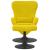 Scaun Egg cu Taburet Galben Catifea GartenMobel Dekor