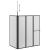 Paravan de duș Alb 120 x 70 x 137 cm Aluminiu GartenMobel Dekor