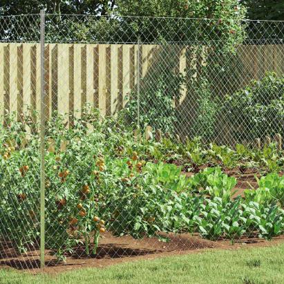 Gard cu plasă de sârmă Galvanizat 2 x 10 m Sticlă GartenMobel Dekor