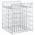 Pat ridicat din gabion Argintiu 50 x 50 x 60 cm Oțel Galvanizat GartenMobel Dekor