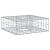 Pat ridicat din gabion Argintiu 60 x 60 x 20 cm Oțel Galvanizat GartenMobel Dekor