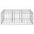 Pat ridicat din gabion Argintiu 60 x 60 x 20 cm Oțel Galvanizat GartenMobel Dekor