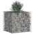 Pat ridicat din gabion Argintiu 60 x 60 x 55 cm Oțel Galvanizat GartenMobel Dekor