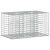 Pat ridicat din gabion Argintiu 100 x 60 x 55 cm GartenMobel Dekor