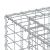 Pat ridicat din gabion Argintiu 50 x 50 x 80 cm Oțel Galvanizat GartenMobel Dekor