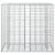 Pat ridicat din gabion Argintiu 90 x 50 x 80 cm Oțel Galvanizat GartenMobel Dekor