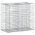 Pat ridicat din gabion Argintiu 90 x 50 x 80 cm Oțel Galvanizat GartenMobel Dekor