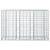 Pat ridicat din gabion Argintiu 130 x 50 x 80 cm GartenMobel Dekor