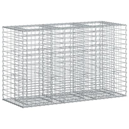 Pat ridicat din gabion Argintiu 130 x 50 x 80 cm GartenMobel Dekor