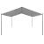 Pavilion de grădină, antracit, 400 x 400 x 260 cm, oțel GartenMobel Dekor