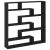 Raft cubic de perete cu 7 compartimente negru lemn prelucrat GartenMobel Dekor